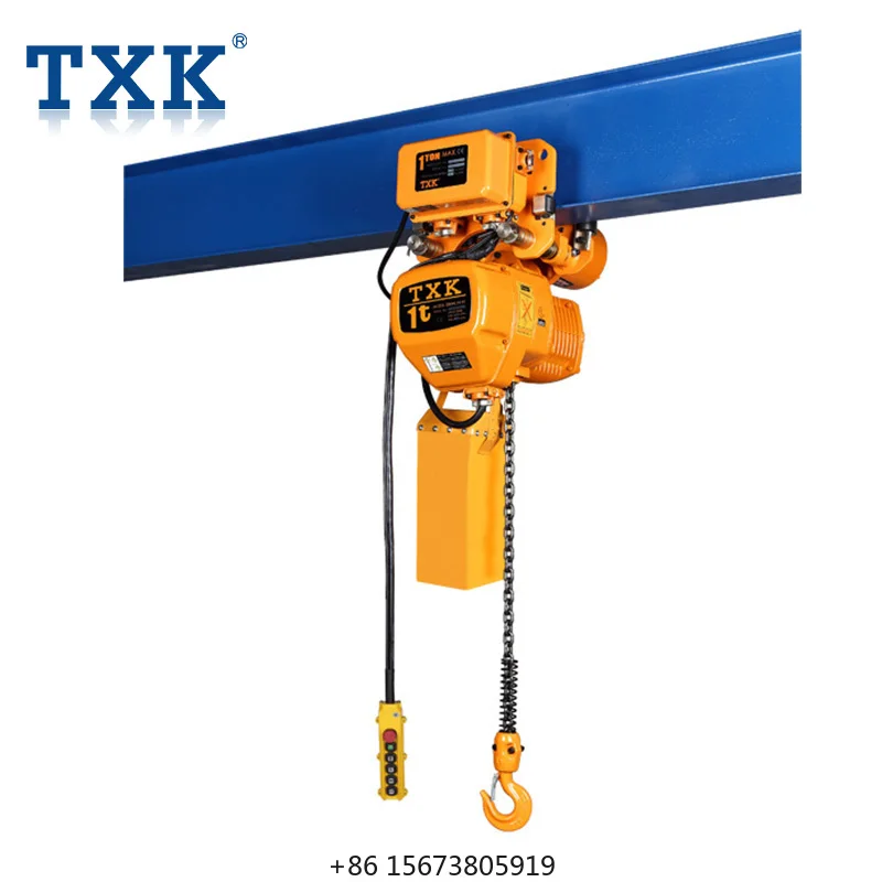 TXK 1 Ton Workshop Electric Chain Hoist with Motor Trolley
TXK 1 Ton Workshop Electric Chain Hoist with Motor Trolley
