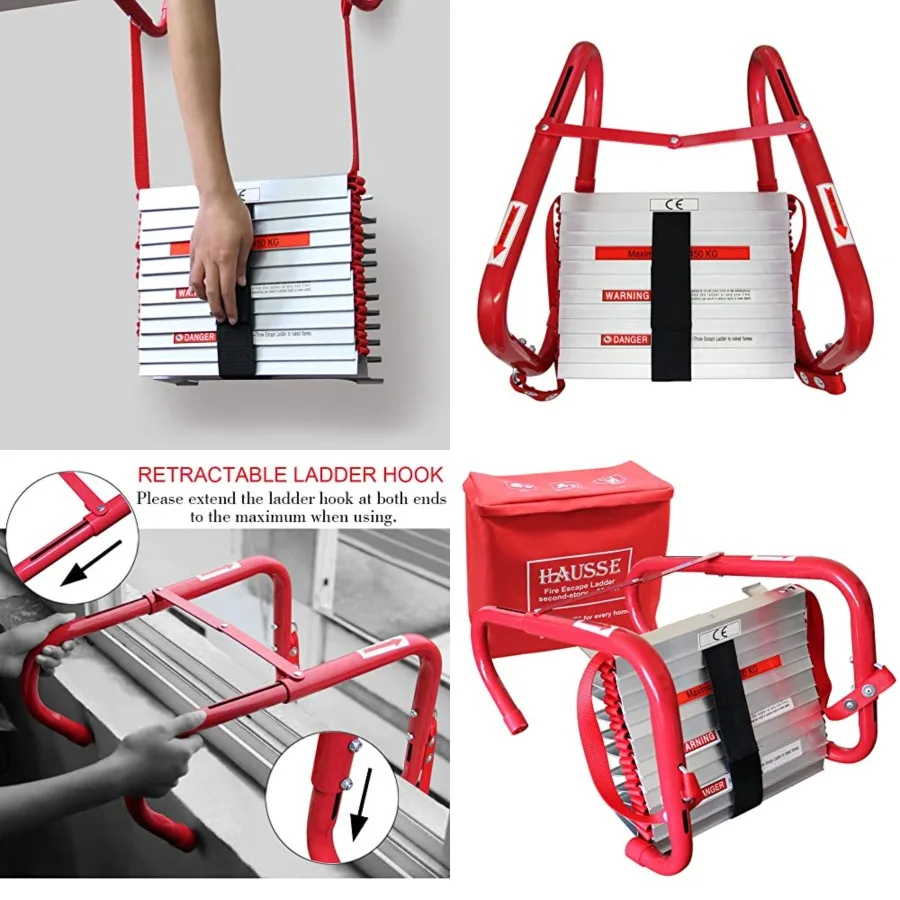 Retractable 2 Story Fire Escape Ladder, 13 Feet
Retractable 2 Story Fire Escape Ladder, 13 Feet
