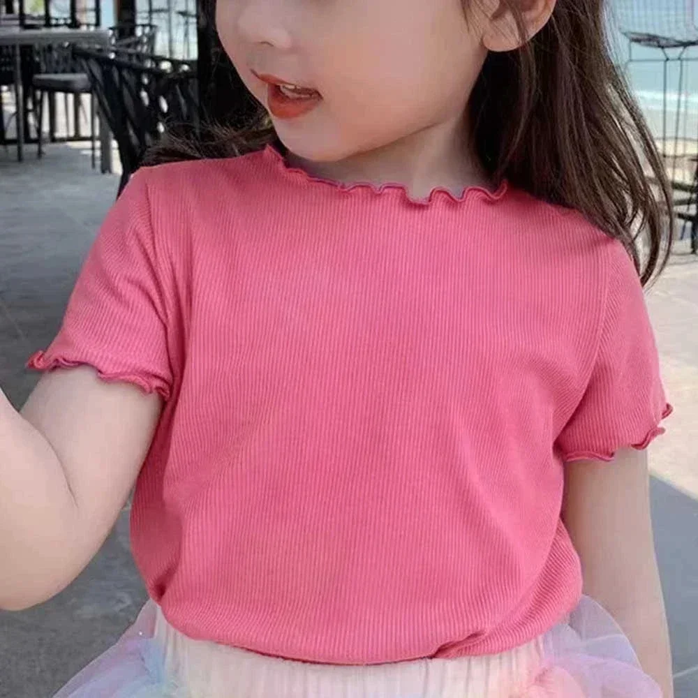 Baby Girls Short Sleeved T-Shirt 2024 Summer Kids Top Tees Baby Solid Color Shirts 1 To 8 Yrs Children's Clothing Korean Style
Baby Girls Short Sleeved T-Shirt 2024 Summer Kids Top Tees Baby Solid Color Shirts 1 To 8 Yrs Children's Clothing Korean Style