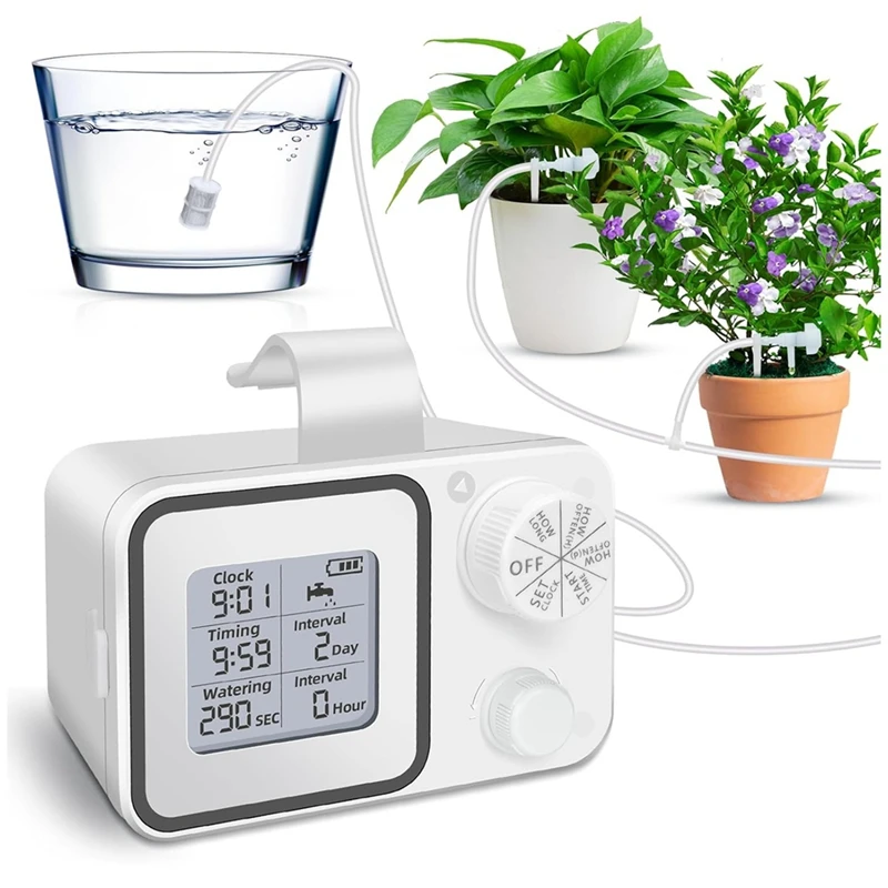 AA46 Automatic Watering System With Adjustable Drippers Automatic Drip Irrigation Kit With Customize Schedule Water
AA46 Automatic Watering System With Adjustable Drippers Automatic Drip Irrigation Kit With Customize Schedule Water
