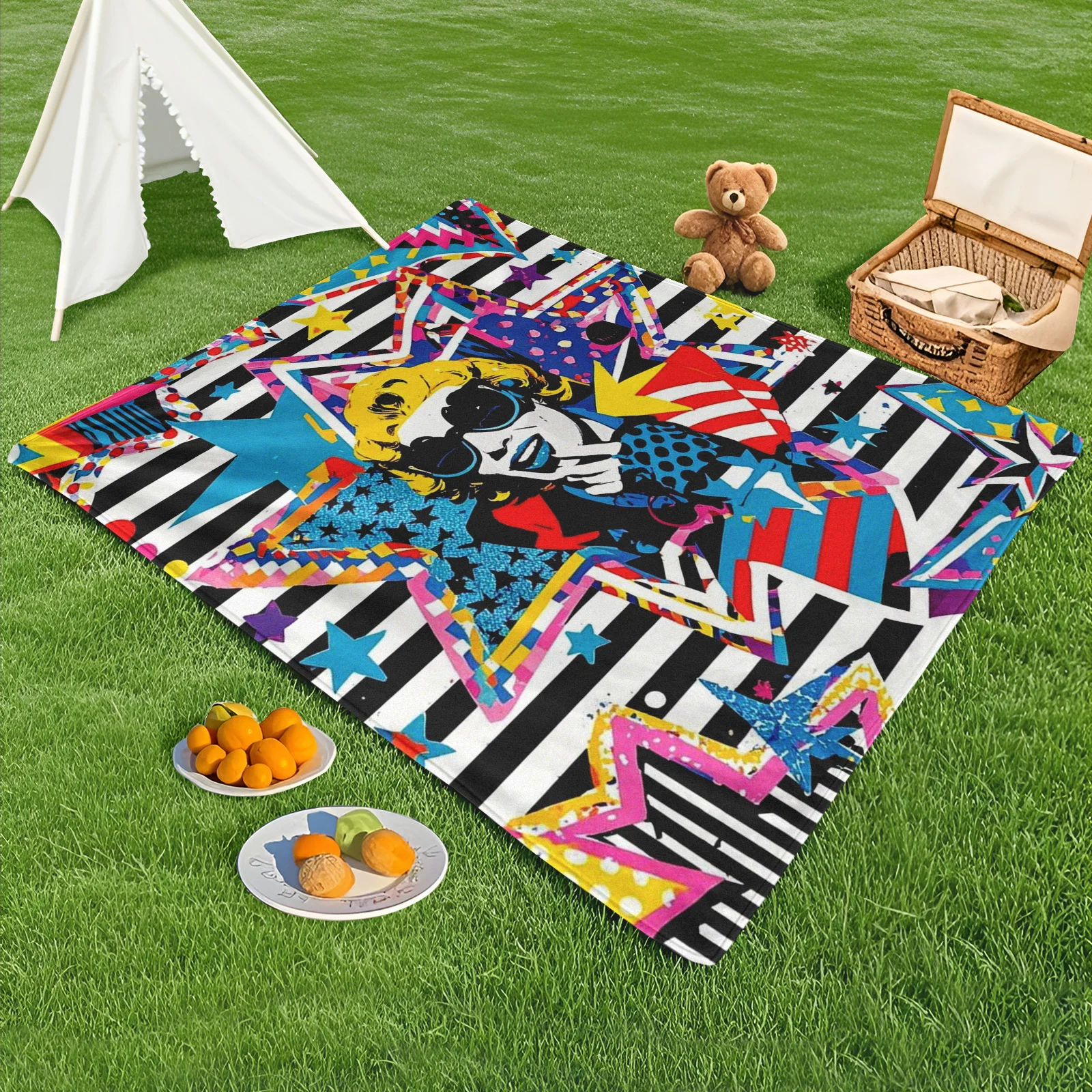 Star Stripe Design With Bold Exaggerated Patterns And Repeating Line Motifs Outdoor Blanket For Dynamic And Eye Catching Outdoor
Star Stripe Design With Bold Exaggerated Patterns And Repeating Line Motifs Outdoor Blanket For Dynamic And Eye Catching Outdoor