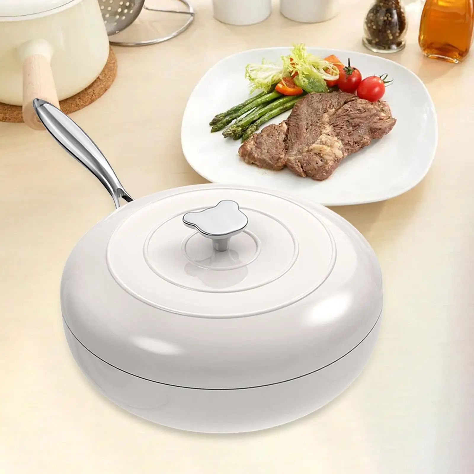 Frying Pan Saute Pan Boiling Kitchen Utensils Cooking Pan Skillet for Restaurant
Frying Pan Saute Pan Boiling Kitchen Utensils Cooking Pan Skillet for Restaurant