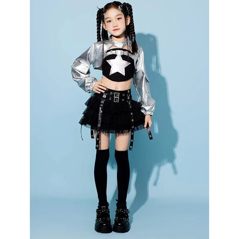 Children's street dance casual wearjazz danceclothing girlsfashionshow trendy outfit trendy girl fashion suit performance dress
Children's street dance casual wearjazz danceclothing girlsfashionshow trendy outfit trendy girl fashion suit performance dress