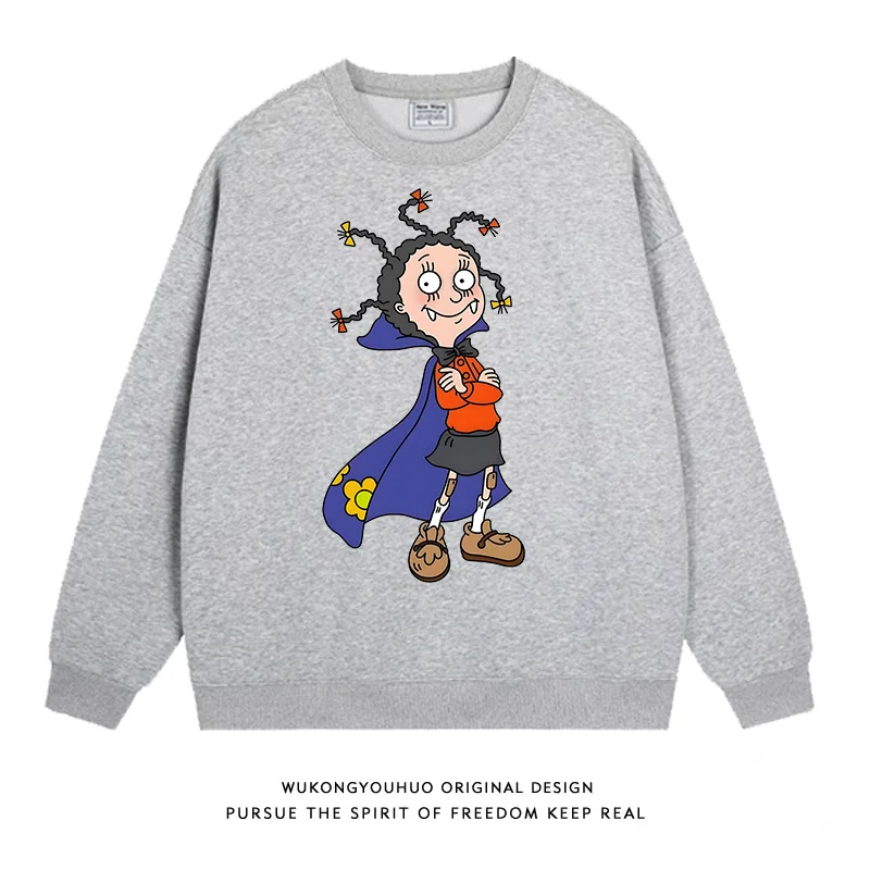 2026 Autumn New Loose Fit Hoodie round Neck Women's Style Small Witch Mona Jacket Couple Casual Cotton Sweatshirt
2026 Autumn New Loose Fit Hoodie round Neck Women's Style Small Witch Mona Jacket Couple Casual Cotton Sweatshirt