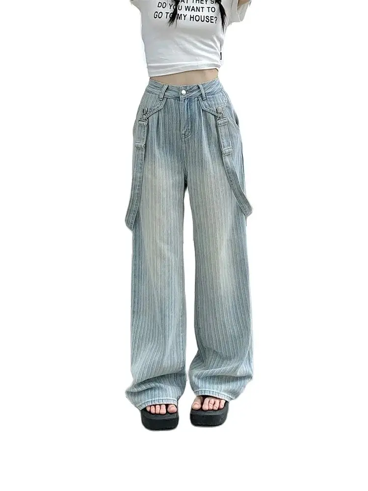 Harajuku Streetwear Retro Fashion Autumn Women High Waist Jeans Loose Wide Leg Straight Loose Denim Trousers Y2K Baggy Pants
Harajuku Streetwear Retro Fashion Autumn Women High Waist Jeans Loose Wide Leg Straight Loose Denim Trousers Y2K Baggy Pants