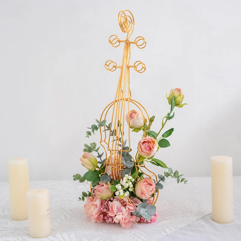 New Golden Violin Floral Plating Flower Stand Wedding Desktop Centerpiece Decoration Home Party Artificial Flower Decor
New Golden Violin Floral Plating Flower Stand Wedding Desktop Centerpiece Decoration Home Party Artificial Flower Decor