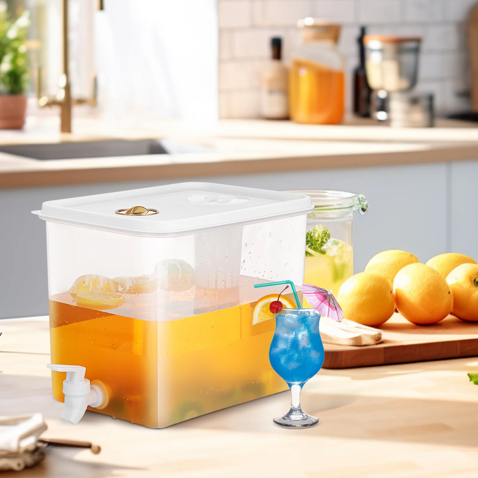 1pcs 2 Gallon Drink For Fridge Beverage Dispenser Leak Proof Water Jug With Spigot Tea Lemonade Container Party Use Refrigerator
1pcs 2 Gallon Drink For Fridge Beverage Dispenser Leak Proof Water Jug With Spigot Tea Lemonade Container Party Use Refrigerator