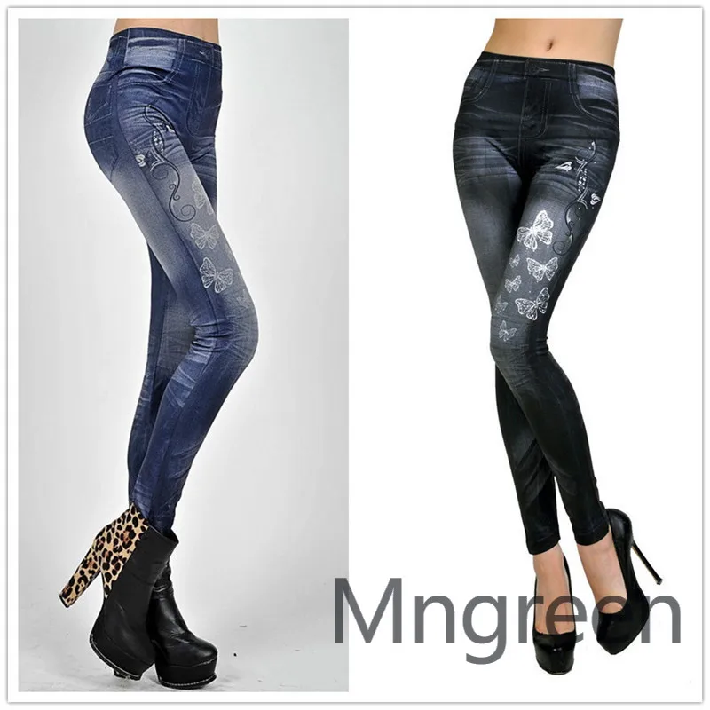 2025 new imitation denim leggings for women, small butterfly printing hip lift super elastic nine-point pants manufacturer
2025 new imitation denim leggings for women, small butterfly printing hip lift super elastic nine-point pants manufacturer