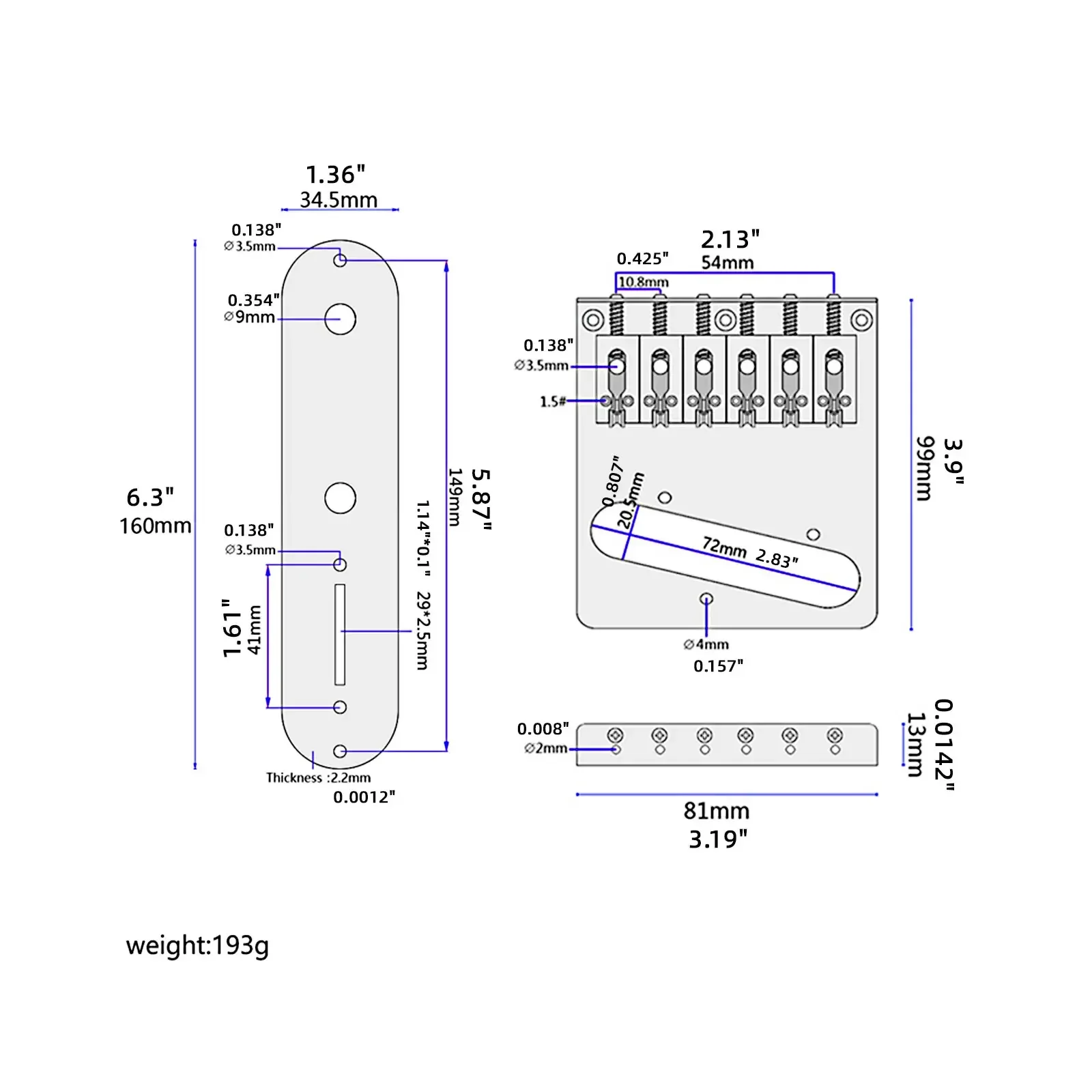 6-String Roller Bridge Machined Zinc Alloy Bridge & Control Assembly for Sustained Bending Control Plate Set Replacement Parts
6-String Roller Bridge Machined Zinc Alloy Bridge & Control Assembly for Sustained Bending Control Plate Set Replacement Parts