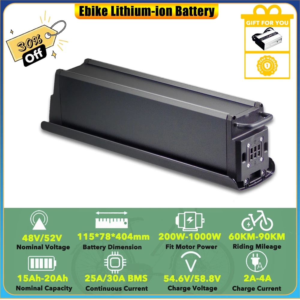Powerful 48V 20Ah 52V 17.5Ah Replacement Lithium-ion Battery for OTIDA AZ20 Step-thru Electric BikeAdults Commuter Ebike
Powerful 48V 20Ah 52V 17.5Ah Replacement Lithium-ion Battery for OTIDA AZ20 Step-thru Electric BikeAdults Commuter Ebike