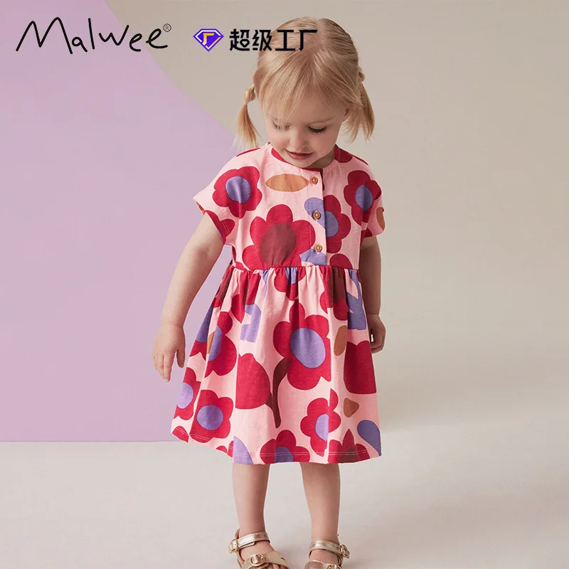 Children's dress summer new short-sleeved cute little girl European American and medium children's princess
Children's dress summer new short-sleeved cute little girl European American and medium children's princess