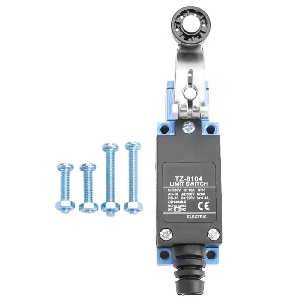 TZ-8104 Momentary Limit Switch 6A 250V SPDT Roller Lever Switch Roller Lever Arm Adjustable Roller Enclosed Actuator Door Switch
TZ-8104 Momentary Limit Switch 6A 250V SPDT Roller Lever Switch Roller Lever Arm Adjustable Roller Enclosed Actuator Door Switch