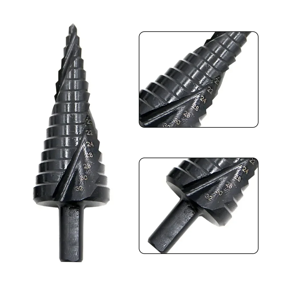 Metric 4-32mm Pagoda Drill Hole Opening Tool 1PC High-speed Steel Nitrided Black Spiral Groove Triangular Handle Step Drill
Metric 4-32mm Pagoda Drill Hole Opening Tool 1PC High-speed Steel Nitrided Black Spiral Groove Triangular Handle Step Drill