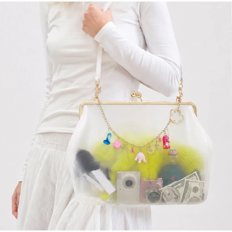 Candy Colored Pvc Transparent Jelly Clip Bag Large Capacity Buckle Shell Shaped Shoulder Bag Summer Travel Vacation Beach Bag
Candy Colored Pvc Transparent Jelly Clip Bag Large Capacity Buckle Shell Shaped Shoulder Bag Summer Travel Vacation Beach Bag