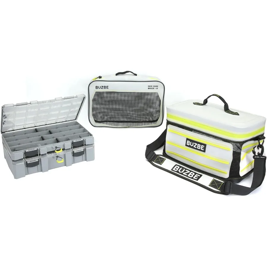 BUZBE Swarm Breeze 28 Breathable Modular Tackle Bag with Basic Boxes and Quik Qube Breeze for Fishing Enthusiasts Seeking Light
BUZBE Swarm Breeze 28 Breathable Modular Tackle Bag with Basic Boxes and Quik Qube Breeze for Fishing Enthusiasts Seeking Light