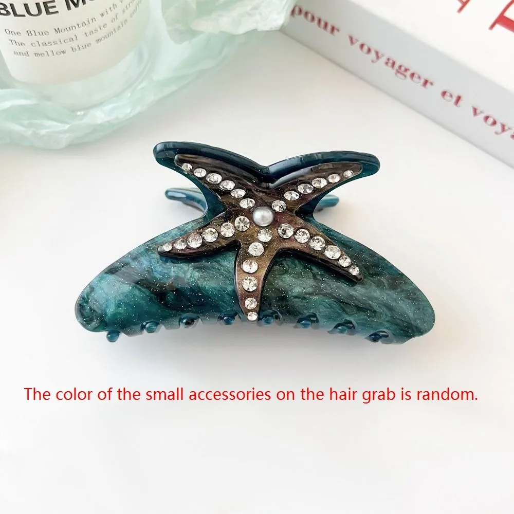 Fashion Starfish Ocean Shell Hair Grab Pearl Shark Clip Rhinestone Hair Claw Hairpin Headwear Acrylic Shark Clip Travel
Fashion Starfish Ocean Shell Hair Grab Pearl Shark Clip Rhinestone Hair Claw Hairpin Headwear Acrylic Shark Clip Travel
