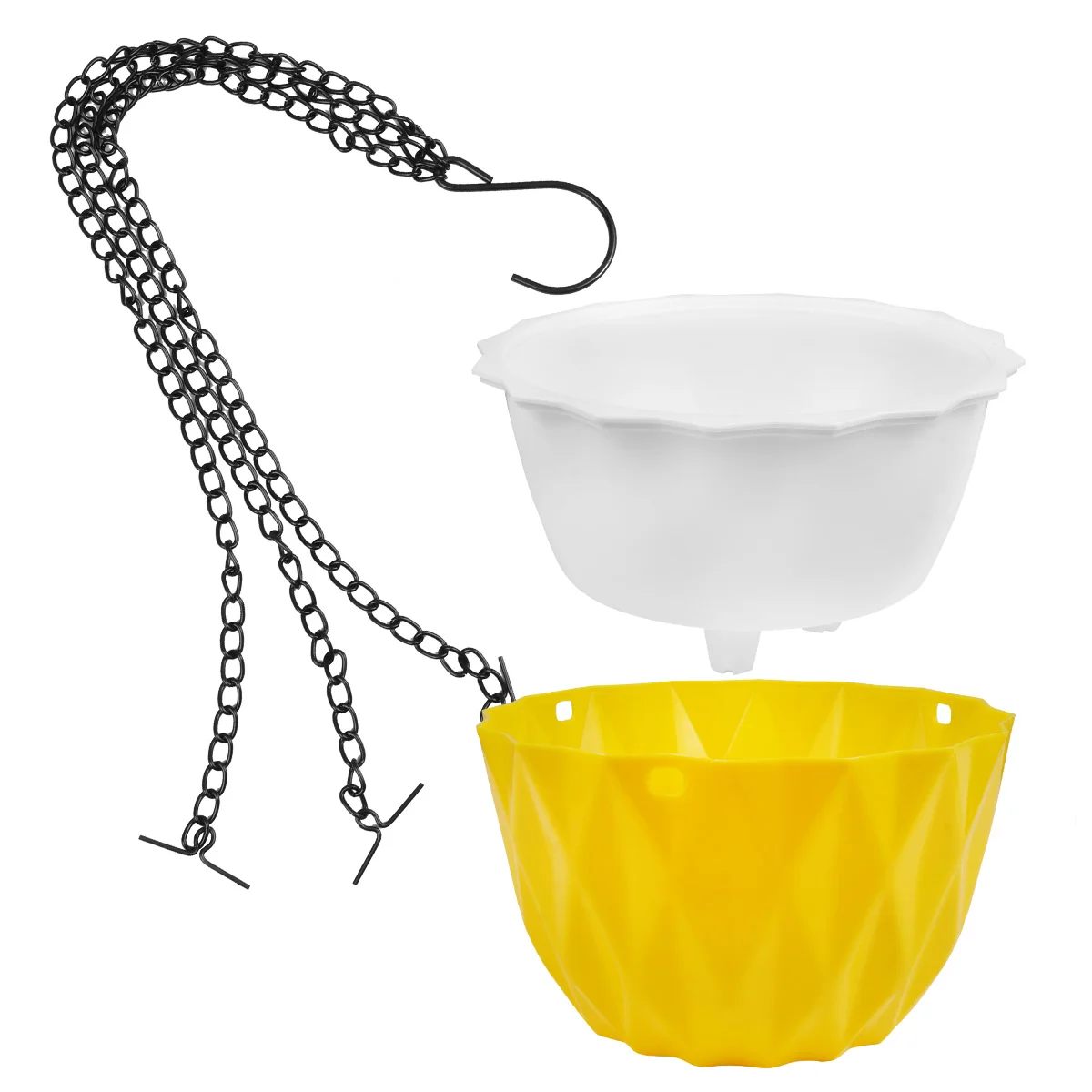 Hanging Basket Flower Pot Indoor Plant Balcony Railing Planter Yellow Self Watering Plastic Resin Small Pots Durable Design
Hanging Basket Flower Pot Indoor Plant Balcony Railing Planter Yellow Self Watering Plastic Resin Small Pots Durable Design