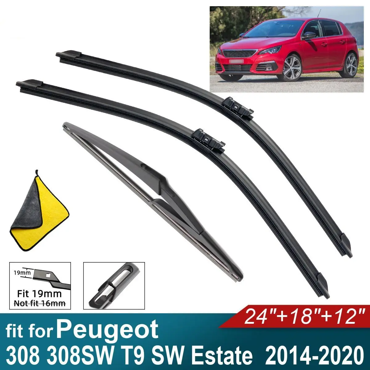 Car Windshield Wiper Blades Fit For Peugeot 308 308SW T9 SW Estate Rear Wiper Blades Auto Front 2015 2016 2017 2018 2019 2020
Car Windshield Wiper Blades Fit For Peugeot 308 308SW T9 SW Estate Rear Wiper Blades Auto Front 2015 2016 2017 2018 2019 2020