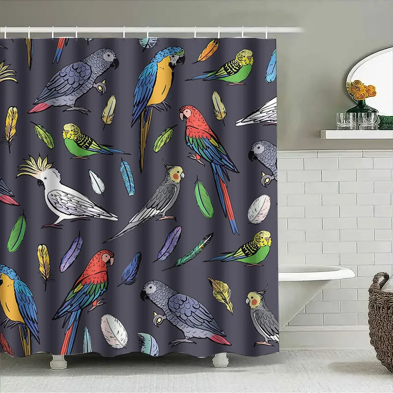 Vibrant Parrot Pattern Shower Curtain Waterproof Fabric 3D Printing Bathroom Decorative Shower Panels Size Customizable for Your
Vibrant Parrot Pattern Shower Curtain Waterproof Fabric 3D Printing Bathroom Decorative Shower Panels Size Customizable for Your