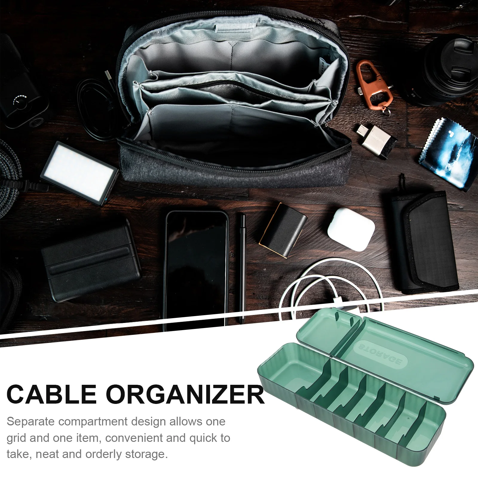 1Set Data Cable Organizer Box Multi Compartments Lid Design Cord Holder for Home Office Electronic Accessories Management
1Set Data Cable Organizer Box Multi Compartments Lid Design Cord Holder for Home Office Electronic Accessories Management
