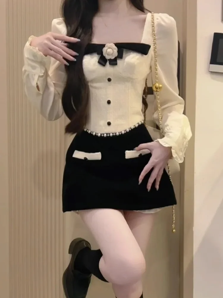 Элегантные женские топы с длинными рукавами и квадратным воротником и бантом + Y2k E-Girl с высокой талией, облегающие весенние новые юбки 2024, комплекты из двух предметов
Элегантные женские топы с длинными рукавами и квадратным воротником и бантом + Y2k E-Girl с высокой талией, облегающие весенние новые юбки 2024, комплекты из двух предметов