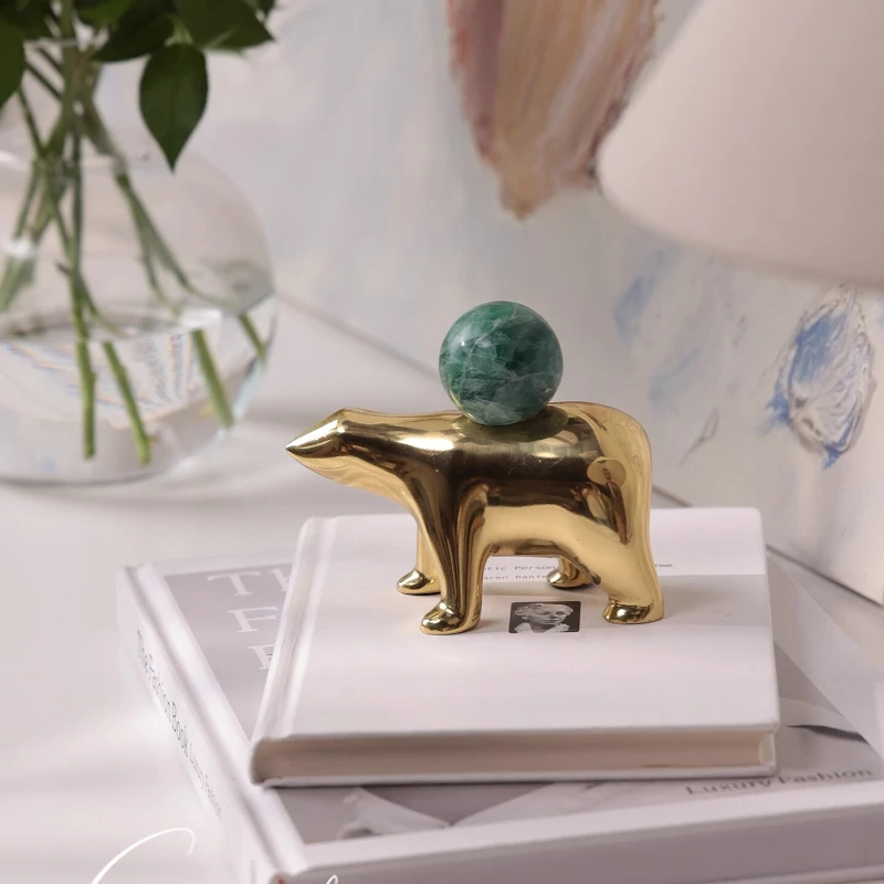 Nordic light luxury polar bear copper ornament,paperweight art ornament,living room foyer desktop high-end art piece,home decor
Nordic light luxury polar bear copper ornament,paperweight art ornament,living room foyer desktop high-end art piece,home decor