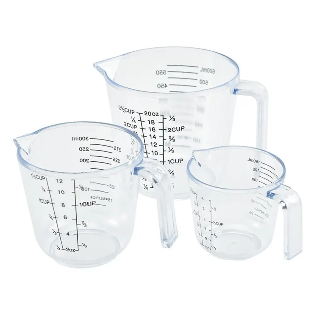 3 Pcs Transparent Measuring Cups Collapsible Graduated Beakers Spout Pouring Liquid Baking Kitchen Tools Plastic Measuring
3 Pcs Transparent Measuring Cups Collapsible Graduated Beakers Spout Pouring Liquid Baking Kitchen Tools Plastic Measuring