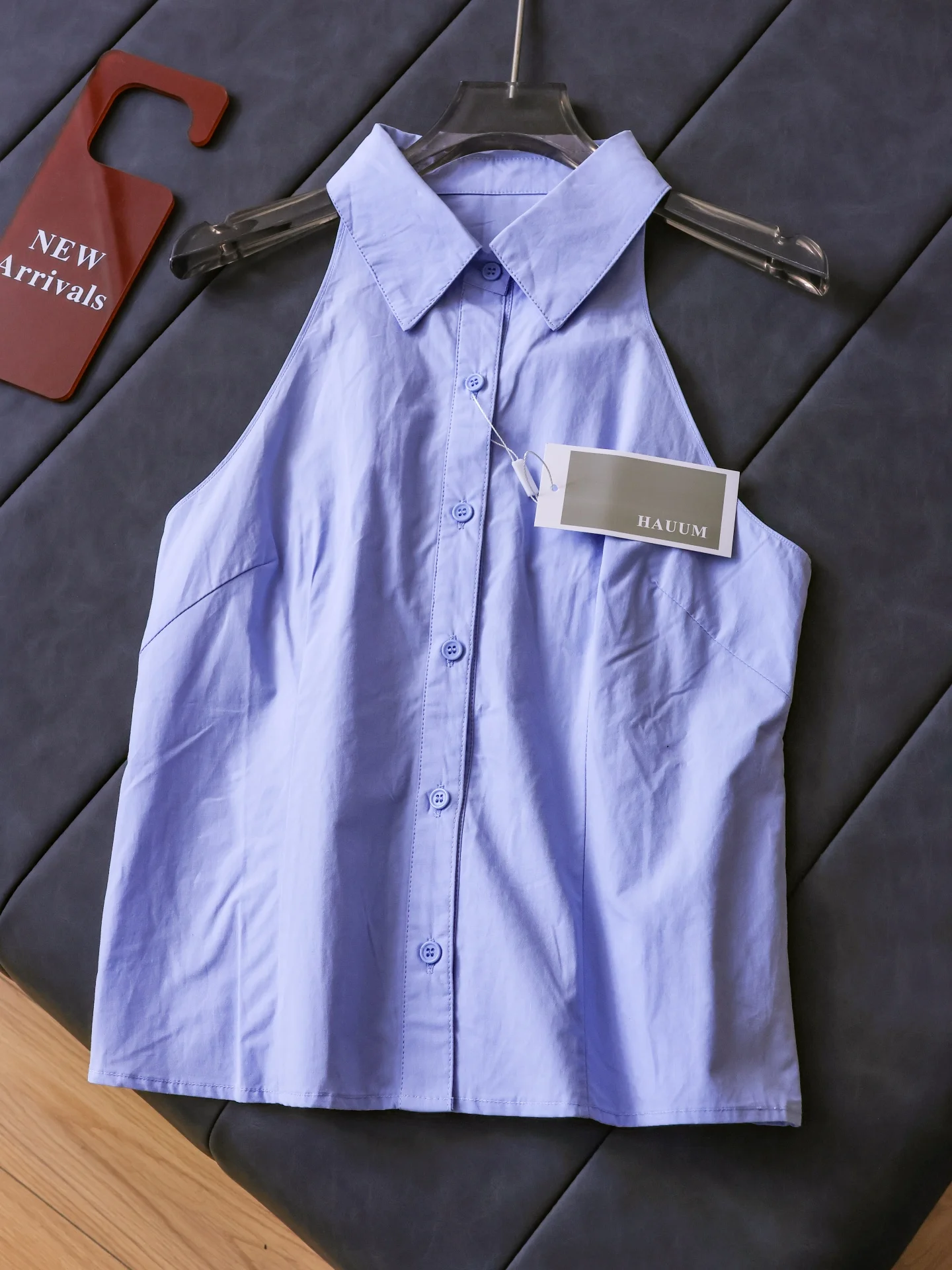 Slim Fit Elastic Collar Sleeveless Shirt Women's Casual Style Pure Cotton Summer 2026 New Fashion Back Pleated Shirt
Slim Fit Elastic Collar Sleeveless Shirt Women's Casual Style Pure Cotton Summer 2026 New Fashion Back Pleated Shirt
