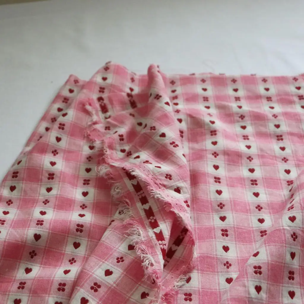 Korean Style and White Plaids Love Heart Yarn-Dyed Jacquard Cotton Shirt Dress Cloth Diy
Korean Style and White Plaids Love Heart Yarn-Dyed Jacquard Cotton Shirt Dress Cloth Diy