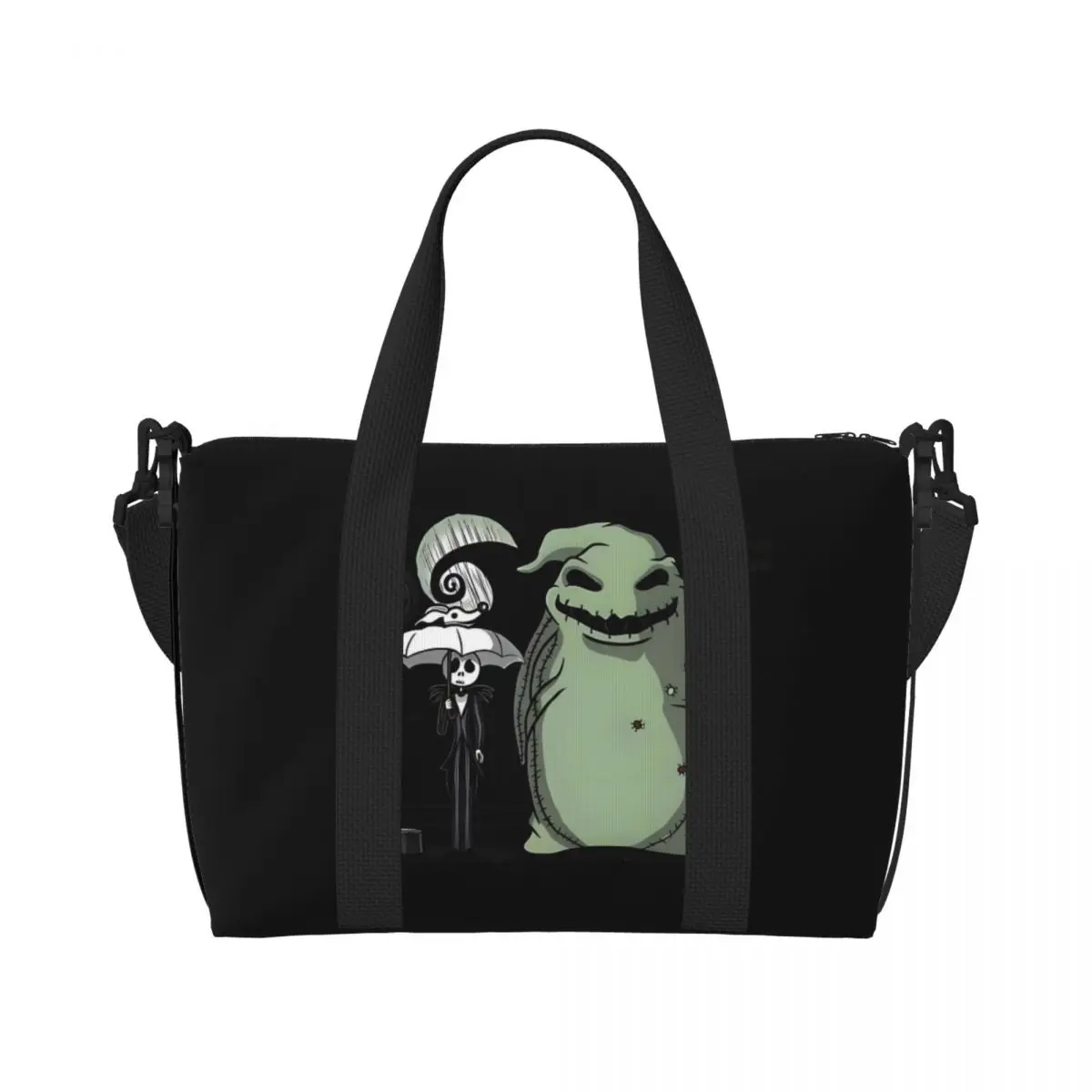 Пляжная большая сумка на заказ Jack Skellington для женщин The Pumpkin King of Halloween Town с большим отделением для пляжного спортзала, дорожные сумки
Пляжная большая сумка на заказ Jack Skellington для женщин The Pumpkin King of Halloween Town с большим отделением для пляжного спортзала, дорожные сумки