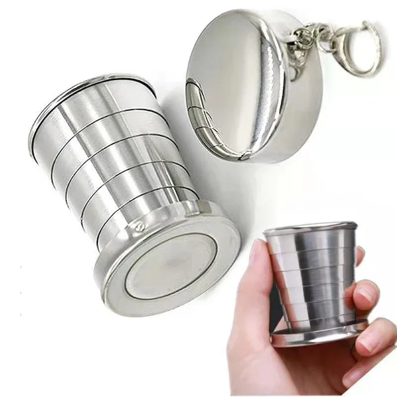 75/150/250ML Stainless Steel Folding Cup Camping Cookware Retractable Cup Teacups Teaware Camp Utensils Tableware Folded Cup
75/150/250ML Stainless Steel Folding Cup Camping Cookware Retractable Cup Teacups Teaware Camp Utensils Tableware Folded Cup