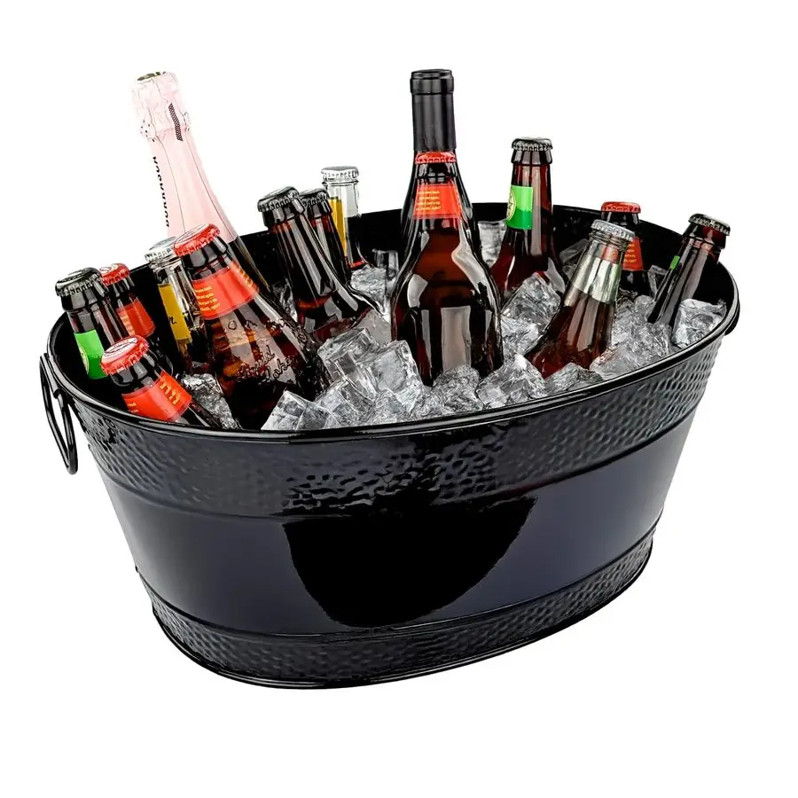 Colt Black Galvanized Beverage Tub with Handles, 16Bottle Metal Bucket Ice Cooler to Chill Drinks, Oval Metal Basket for Drinks
Colt Black Galvanized Beverage Tub with Handles, 16Bottle Metal Bucket Ice Cooler to Chill Drinks, Oval Metal Basket for Drinks