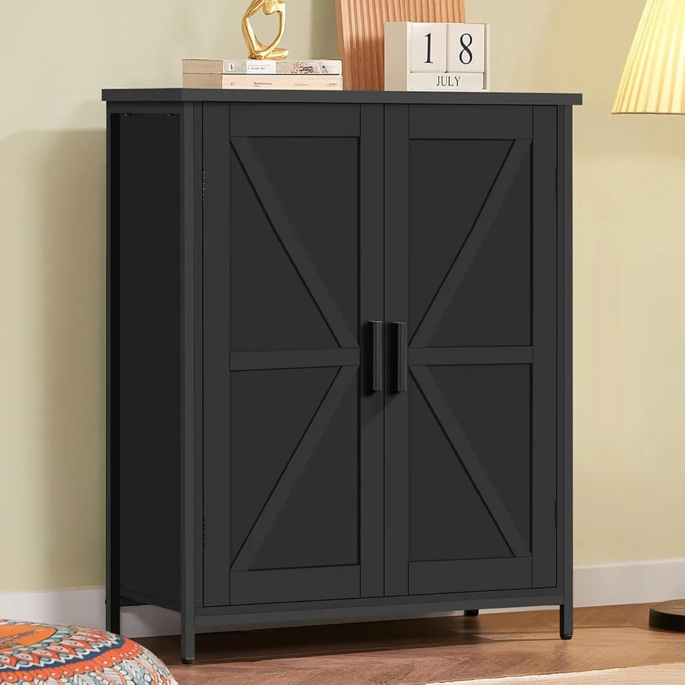 Storage Cabinet, Small Cabinet with Barn Doors, Farmhouse Cabinet with Shelf, Black Cabinet for Living Room, Dining Room, Entryw
Storage Cabinet, Small Cabinet with Barn Doors, Farmhouse Cabinet with Shelf, Black Cabinet for Living Room, Dining Room, Entryw