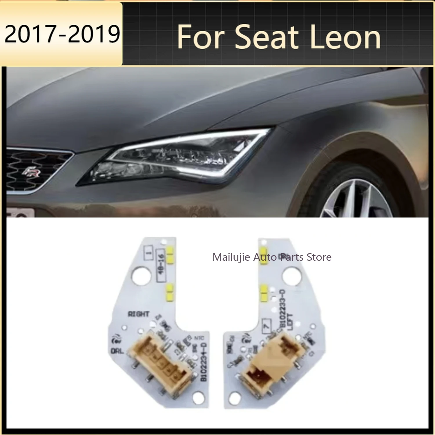 For Seat Leon 2017-2019 LED Headlight DRL Daytime Running light Yellow/white DRL Boards Angle Eyes chip Car Accessories
For Seat Leon 2017-2019 LED Headlight DRL Daytime Running light Yellow/white DRL Boards Angle Eyes chip Car Accessories