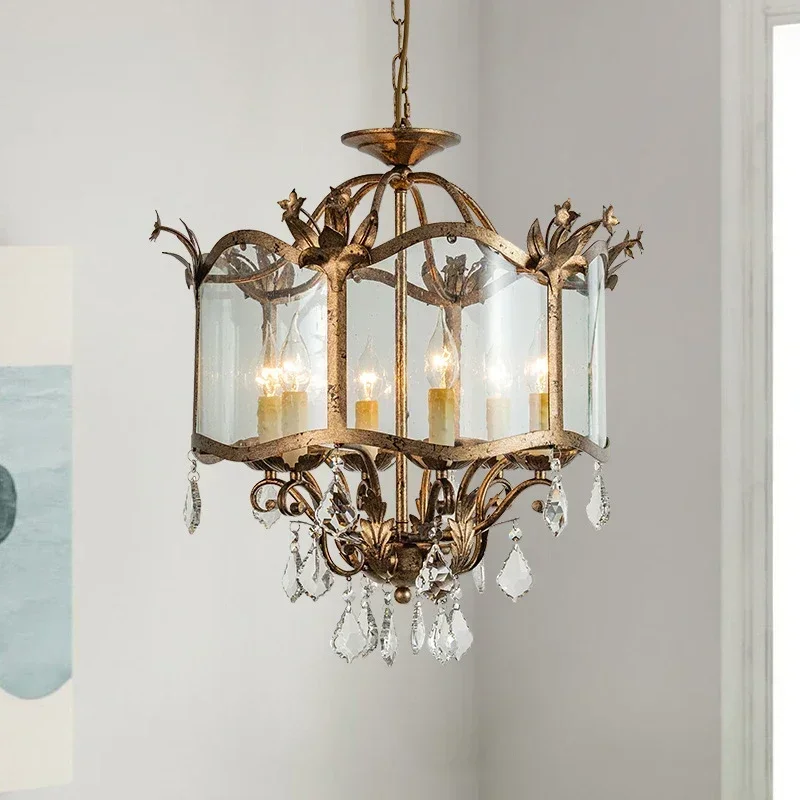 American Retro Style Dining Room Chandelier French Candle Crystal Pendant Lights for Bedroom Living LED Lighting Lamp Home Decor
American Retro Style Dining Room Chandelier French Candle Crystal Pendant Lights for Bedroom Living LED Lighting Lamp Home Decor
