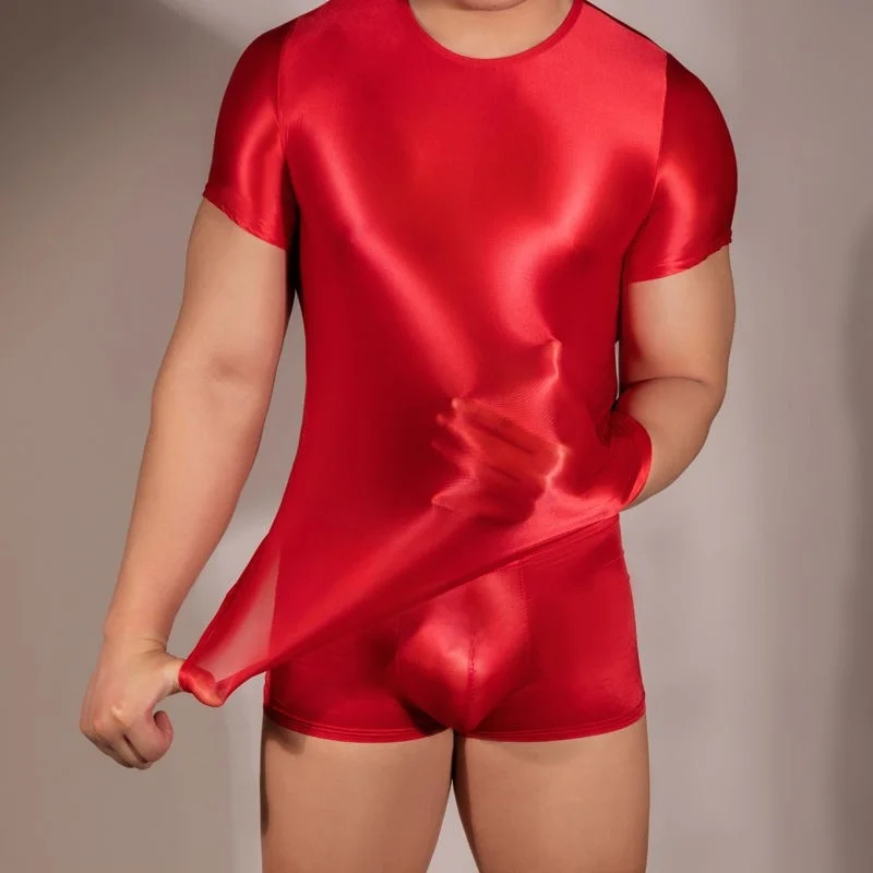 Men's Slim Fit ort Sve T-irt Transparent Glossy Smooth Thin High Elastic Large Size Outdoor Wear Gym ort Sve Top
Men's Slim Fit ort Sve T-irt Transparent Glossy Smooth Thin High Elastic Large Size Outdoor Wear Gym ort Sve Top