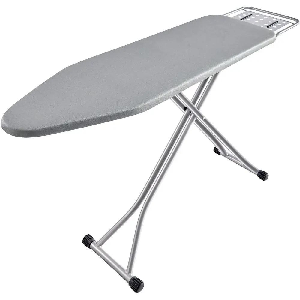 Sturdy Metal Ironing Board with Heat-Resistant Cover and Steam Rest, Non-Slip, Adjustable Stand (13x34x53 in) - Silver Gray
Sturdy Metal Ironing Board with Heat-Resistant Cover and Steam Rest, Non-Slip, Adjustable Stand (13x34x53 in) - Silver Gray
