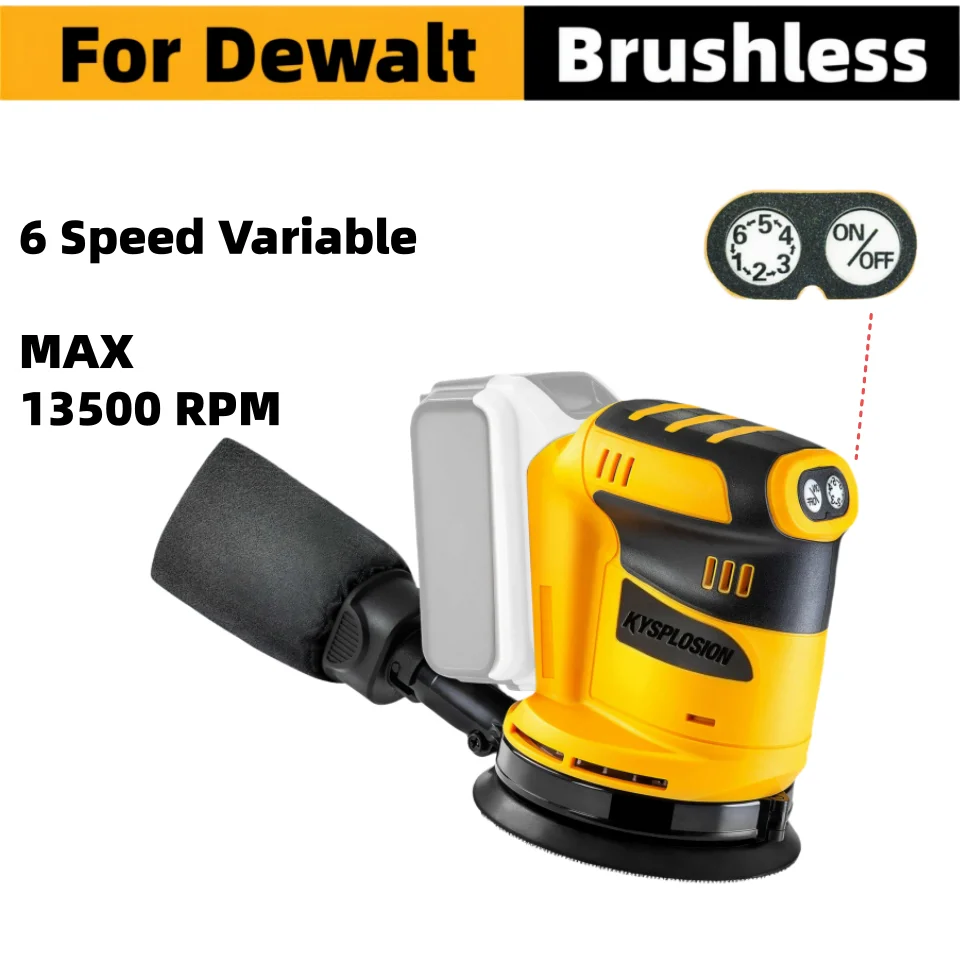 Brushless Cordless Waxing Polisher Sander Works With Dewalt 20V Batteries, Portable Woodworking Grinding Tool
Brushless Cordless Waxing Polisher Sander Works With Dewalt 20V Batteries, Portable Woodworking Grinding Tool