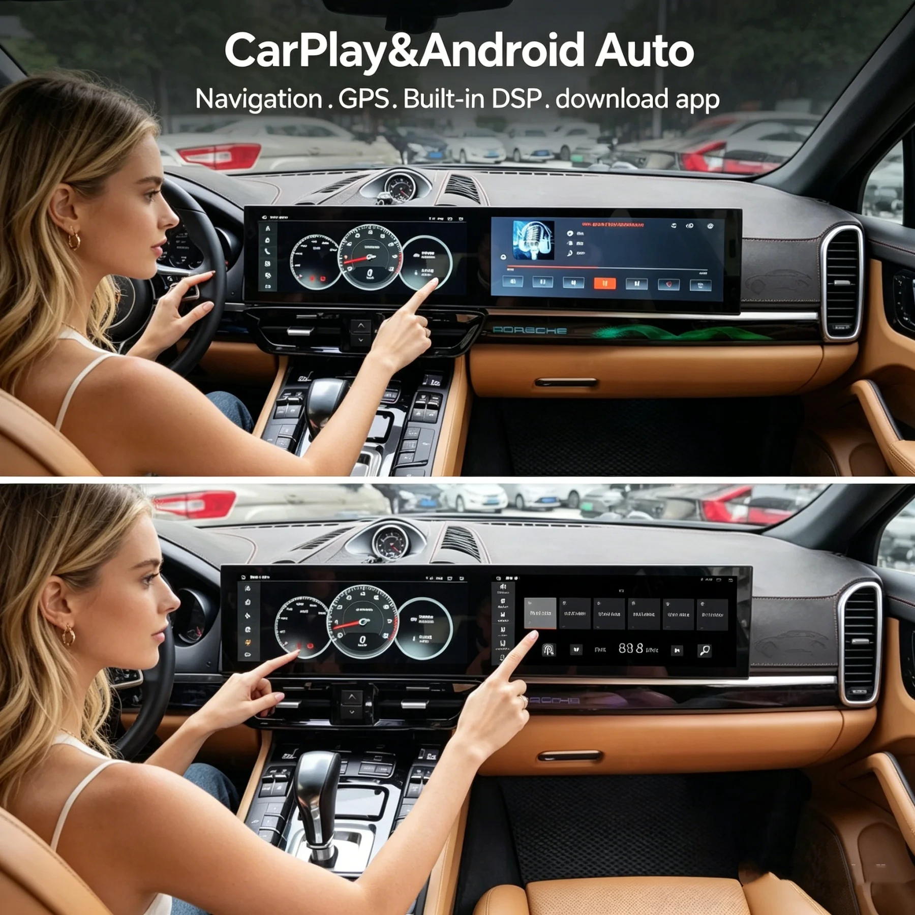 Dual Screen For Porsche Cayenne 958 92A 2010-2017 Multimedia Navigation Car Android Auto Carplay Radio Stereo GPS Video Player
Dual Screen For Porsche Cayenne 958 92A 2010-2017 Multimedia Navigation Car Android Auto Carplay Radio Stereo GPS Video Player