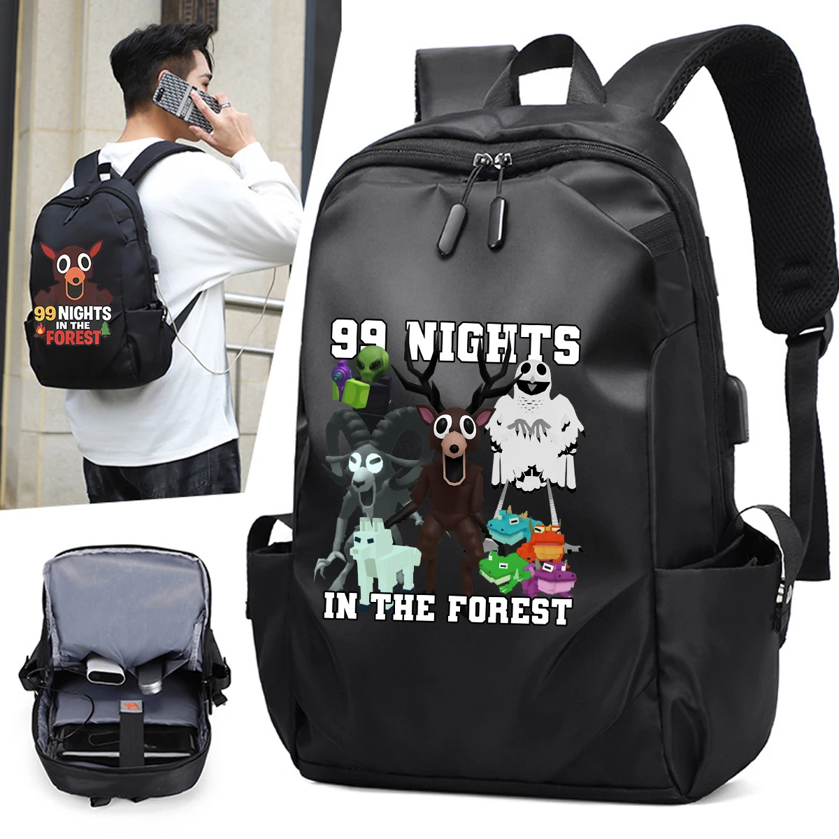 99 Nights in The Forest Backpacks Anime Men Shoulders Bag Multi Functional Computer Bags Outdoor Travel Student Knapsack Gift
99 Nights in The Forest Backpacks Anime Men Shoulders Bag Multi Functional Computer Bags Outdoor Travel Student Knapsack Gift