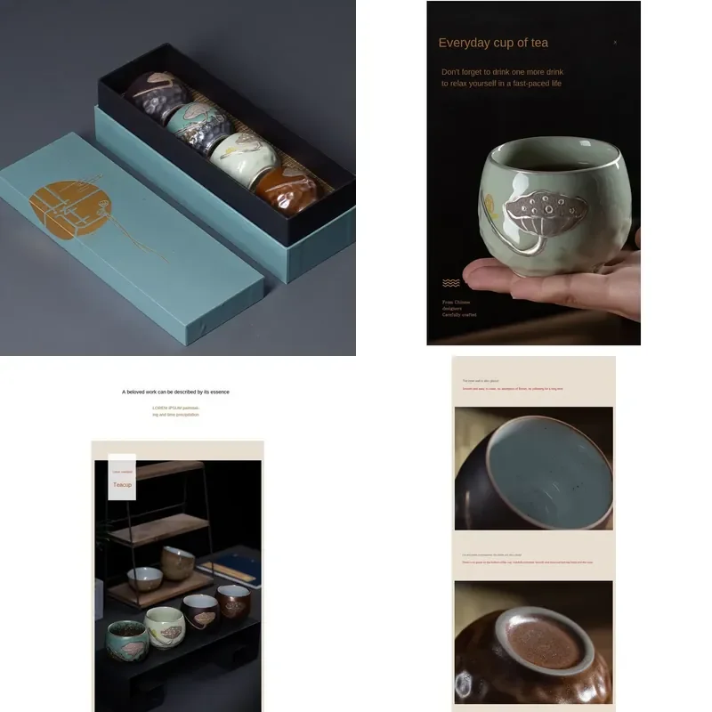 【CHIMU HOME】 Ceramic Stoneware Cup Sets for Retro Japanese Style Kung Fu Master Cup Four Cup Gift Box for Souvenirs
【CHIMU HOME】 Ceramic Stoneware Cup Sets for Retro Japanese Style Kung Fu Master Cup Four Cup Gift Box for Souvenirs