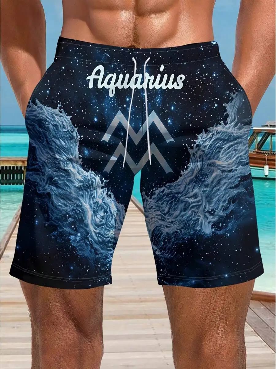 Aquarius Zodiac 3D Printed Beach Shorts Men Casual Summer Swim Trunks
Aquarius Zodiac 3D Printed Beach Shorts Men Casual Summer Swim Trunks