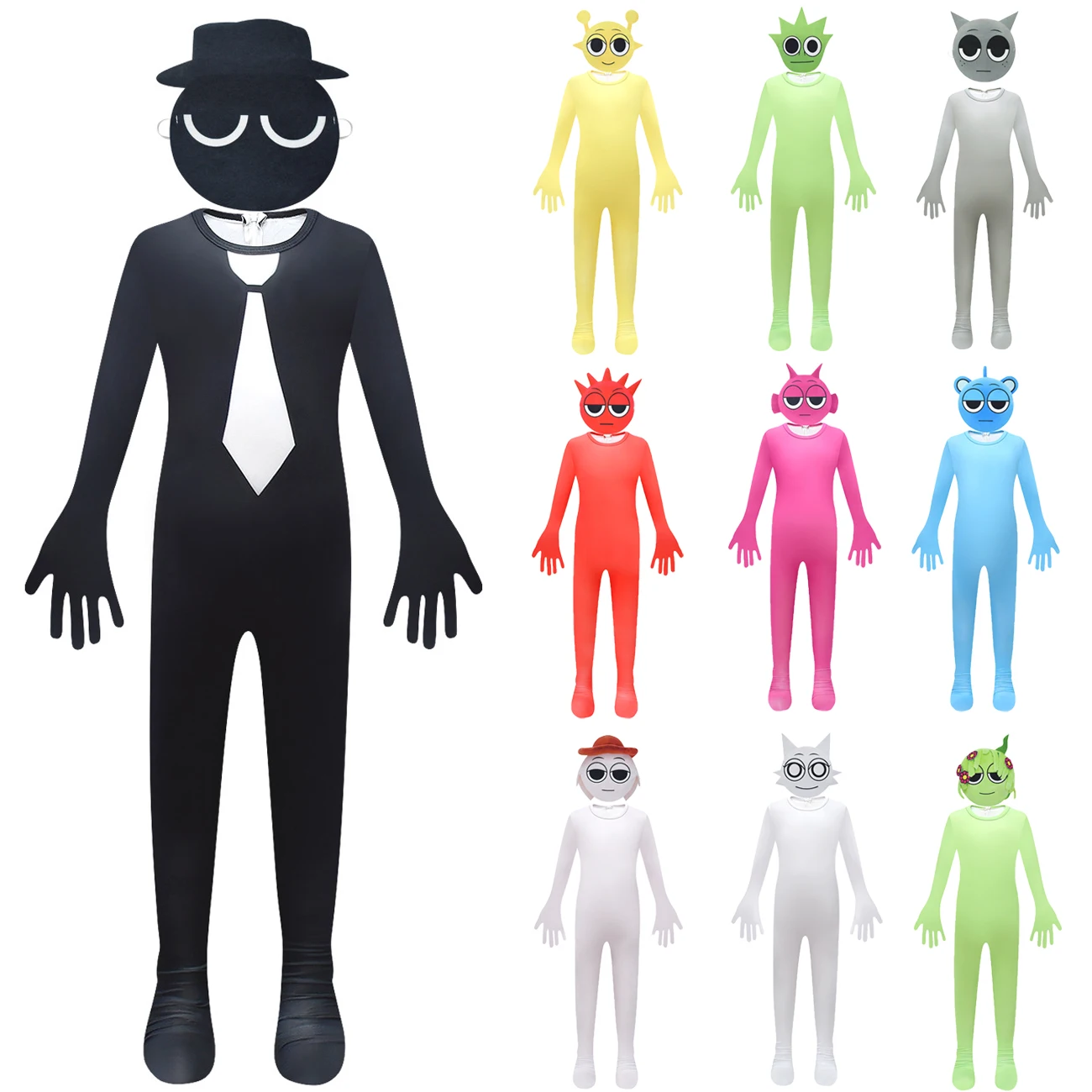 Hot Sprunki Jumpsuit Kids Game Incredibox costume Sets Toddler Boys Daily Baby Girls Long Sleeve clothing+Mask 2pcs Setclothing
Hot Sprunki Jumpsuit Kids Game Incredibox costume Sets Toddler Boys Daily Baby Girls Long Sleeve clothing+Mask 2pcs Setclothing