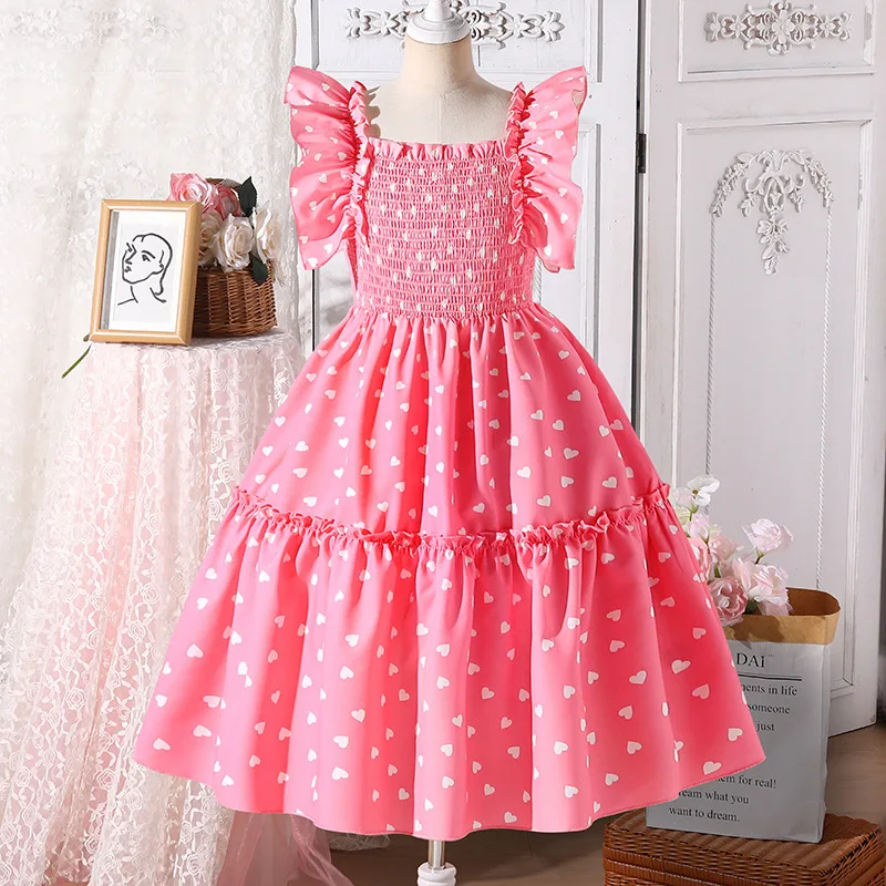 2025 New Arrival Girls Sleeveless Ruffles Print Heart Pink Infantil Menina Cute Holiday Night Party Princess Dress Custume 8-12T
2025 New Arrival Girls Sleeveless Ruffles Print Heart Pink Infantil Menina Cute Holiday Night Party Princess Dress Custume 8-12T