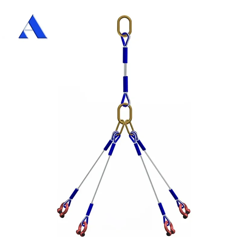 DNV 2.7-1 Standard Sling Cable 5 legs Offshore Container Steel Wire Rope Sling for Sale
DNV 2.7-1 Standard Sling Cable 5 legs Offshore Container Steel Wire Rope Sling for Sale