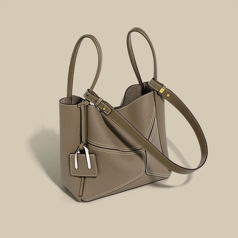 JW Сумка Женская, Top Grain Cowhide Tote Bucket Bag, Elephant Grey Large Spliced Zipper Vintage Commute 2026 Spring Shoulder Bag
JW Сумка Женская, Top Grain Cowhide Tote Bucket Bag, Elephant Grey Large Spliced Zipper Vintage Commute 2026 Spring Shoulder Bag