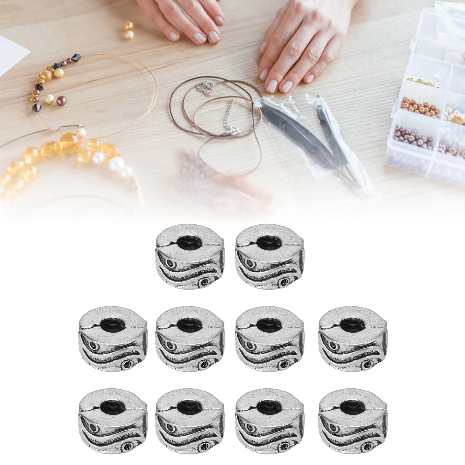 10pcs Clip Lock Beads Antique Silver Bracelet Non Slip Positioning Clip Buckle Beads DIY Hand Made Jewelry Accessories Style 2 
10pcs Clip Lock Beads Antique Silver Bracelet Non Slip Positioning Clip Buckle Beads DIY Hand Made Jewelry Accessories Style 2