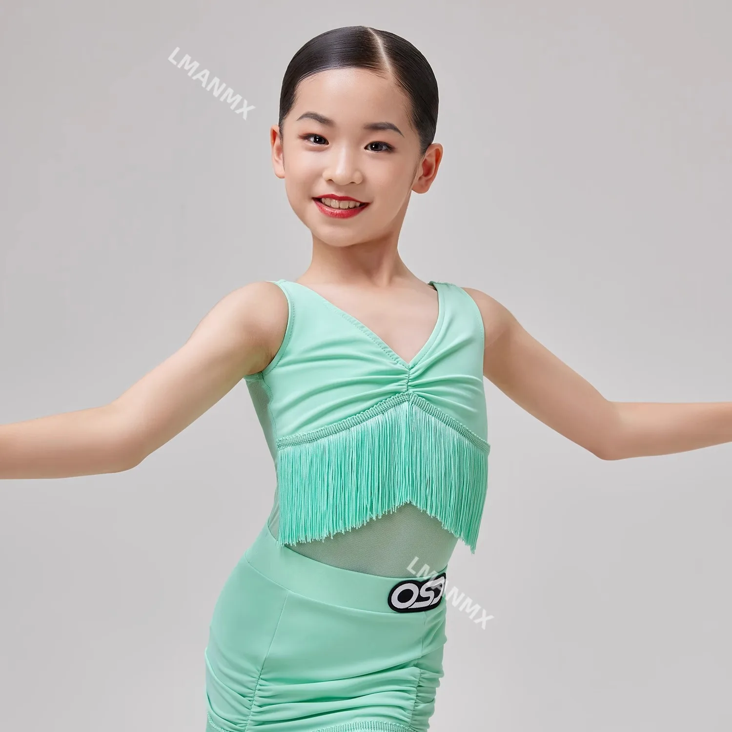 2026 summer new girls' tassel camisole top, children's Latin dance practice outfit, two-piece skirt set
2026 summer new girls' tassel camisole top, children's Latin dance practice outfit, two-piece skirt set