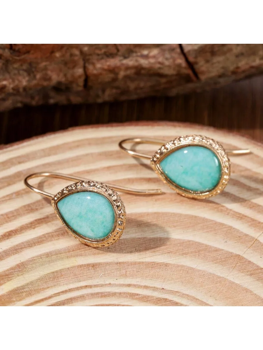 2PCS Bohemian Teardrop Earrings Turquoise Stone Vintage Style Jewelry For Women And Men
2PCS Bohemian Teardrop Earrings Turquoise Stone Vintage Style Jewelry For Women And Men