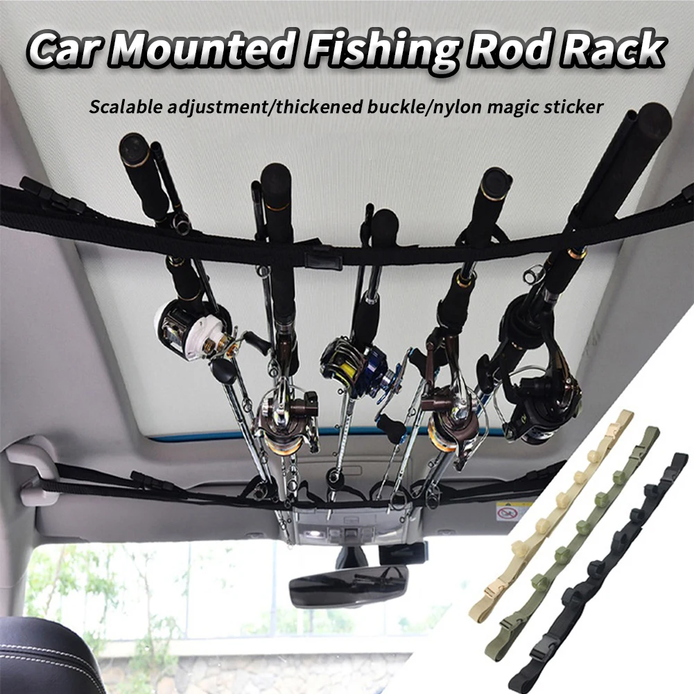 2Pcs Fishing Pole Storage Holder For Vehicle, Car Roof Fishing Rod Carrier With Magic Sticker Adjustable Strap Fishing Pole Rack
2Pcs Fishing Pole Storage Holder For Vehicle, Car Roof Fishing Rod Carrier With Magic Sticker Adjustable Strap Fishing Pole Rack